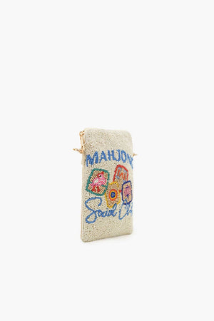 Mahjong Beaded Crossbody Bag
