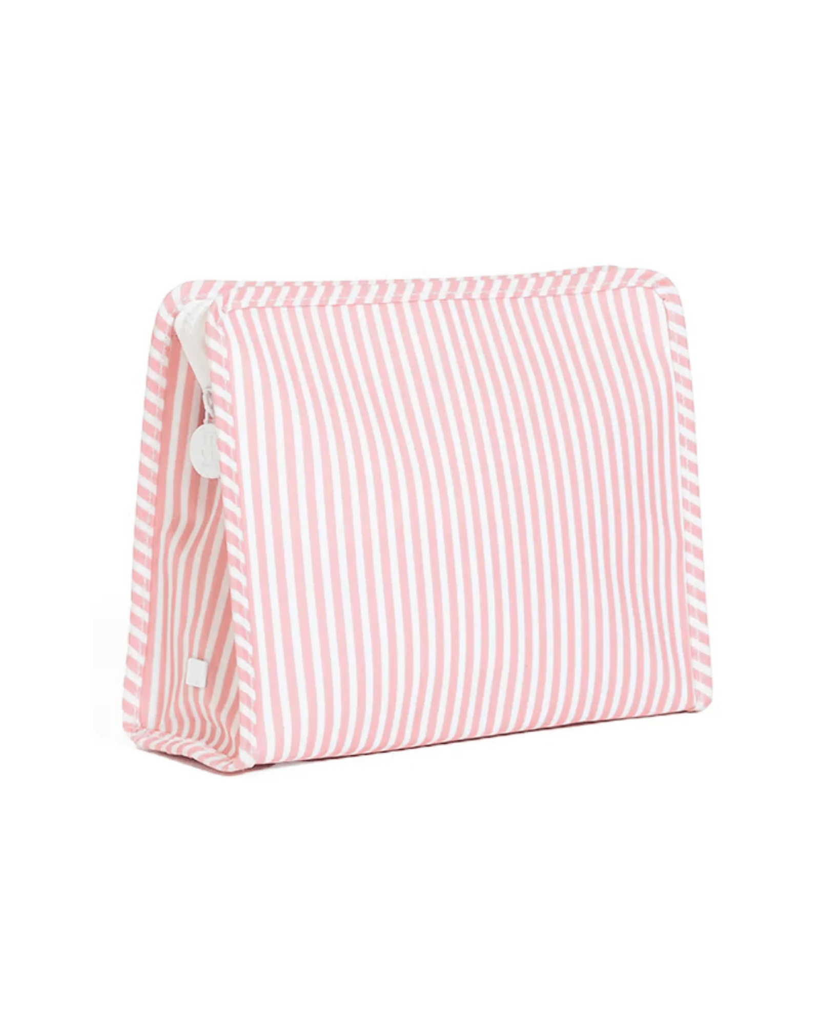 Roadie Large Zip Pouch- Pimlico Stripe Dusty Rose