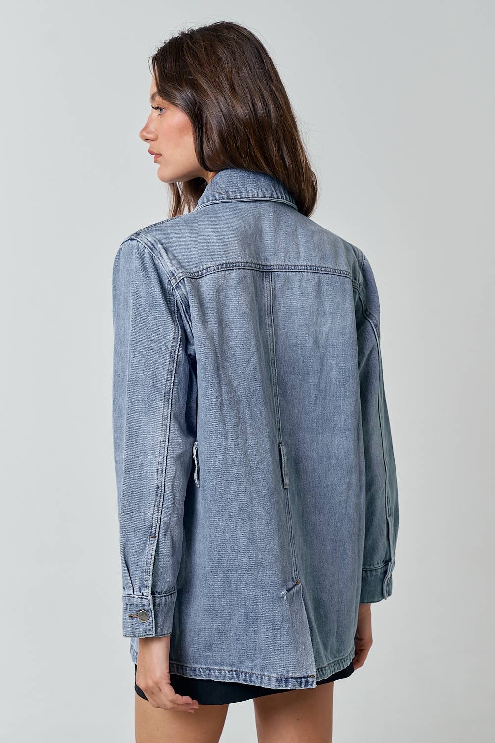 Belted Denim Jacket