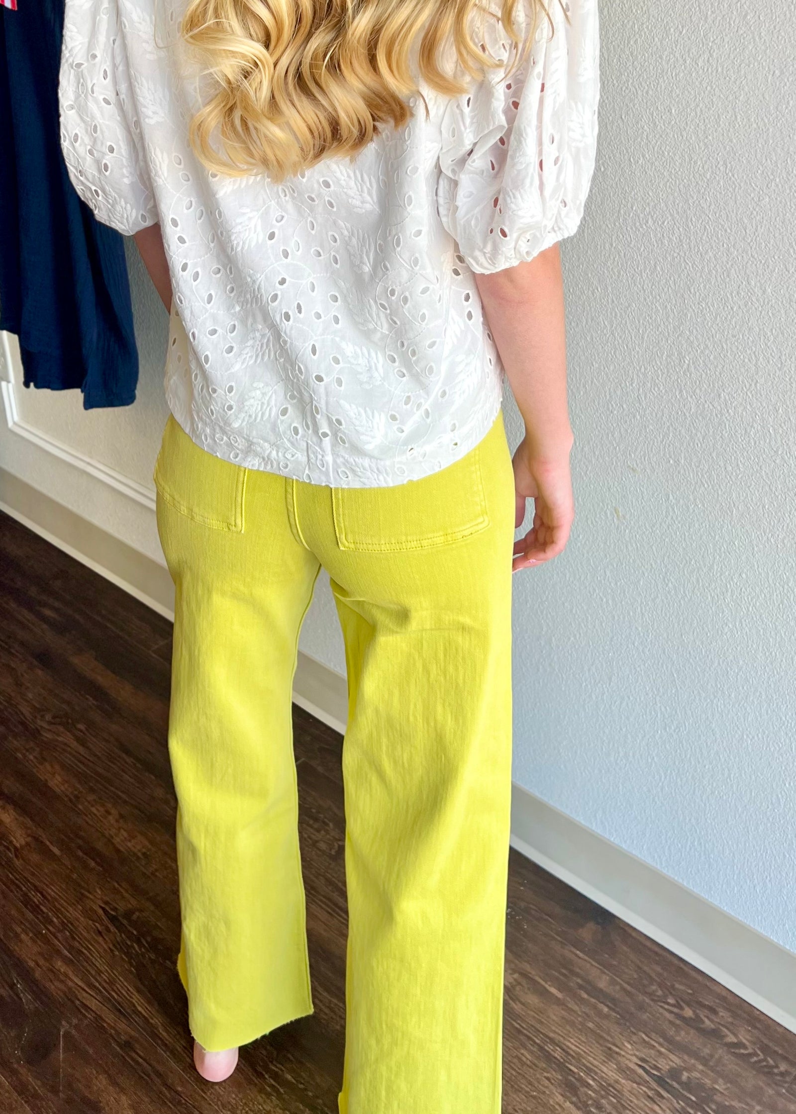 High Waisted Wide Leg Denim