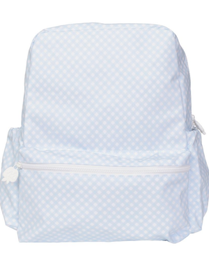 Blue Gingham Large Backpack