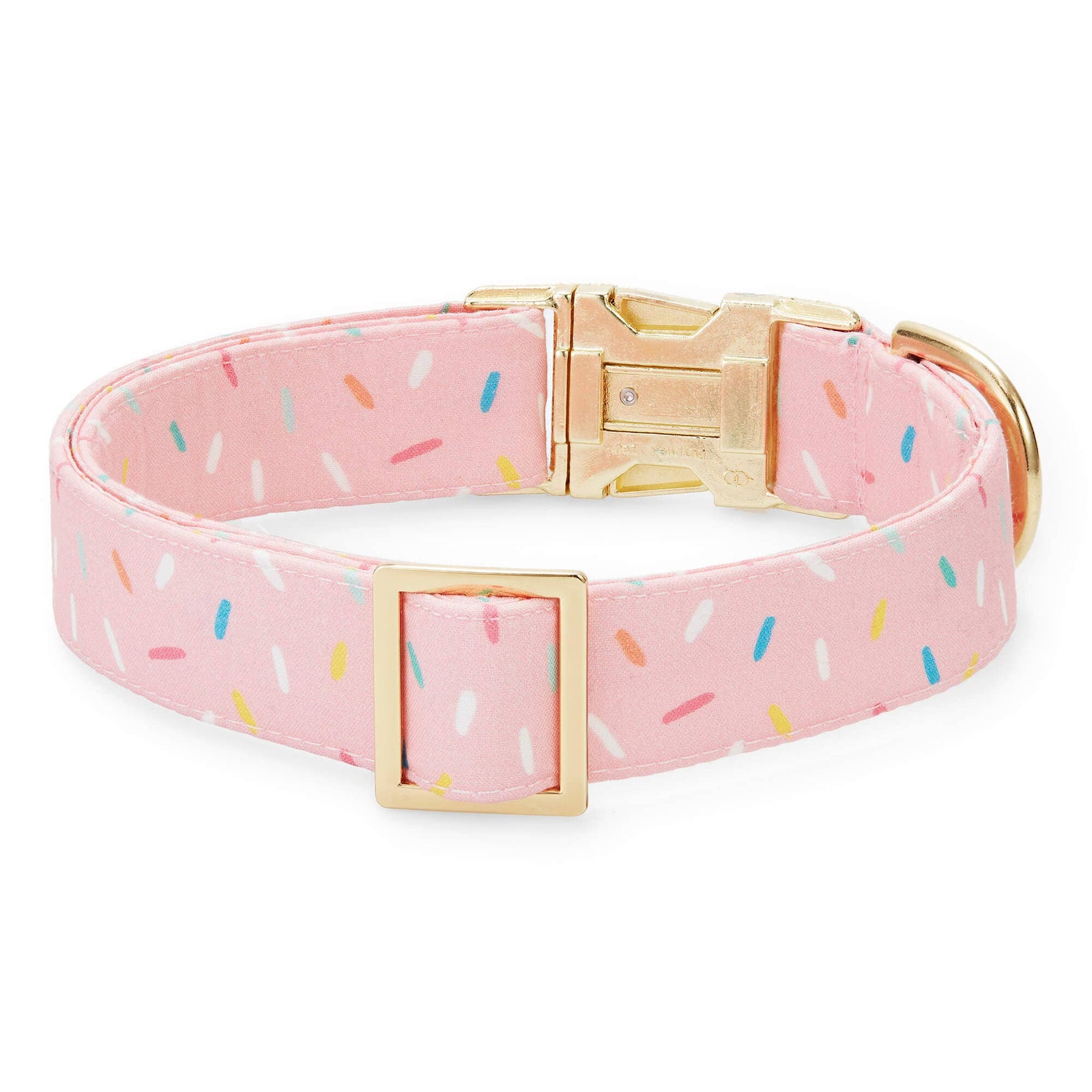Sprinkles Birthday Dog Collar: Medium / Gold