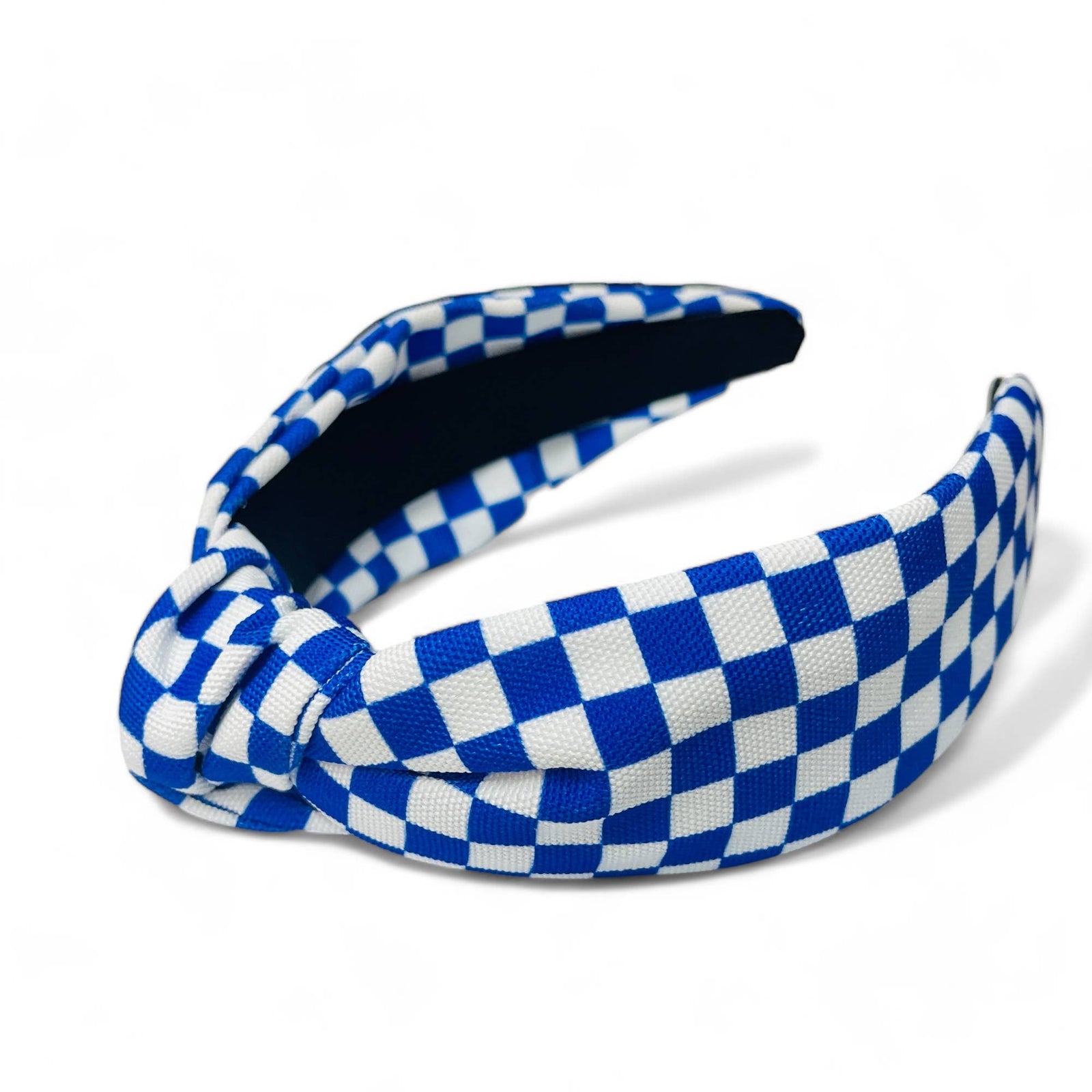 Blue and White Checkered Headband