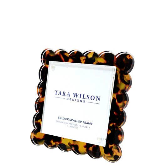 Tortoise Square Scallop Frame