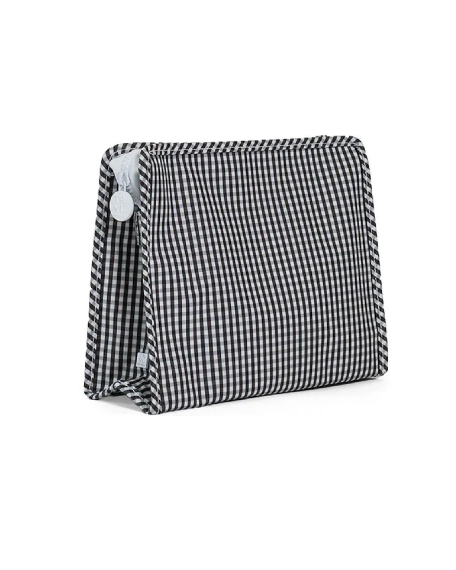 Roadie Large Zip Pouch- Gingham Black