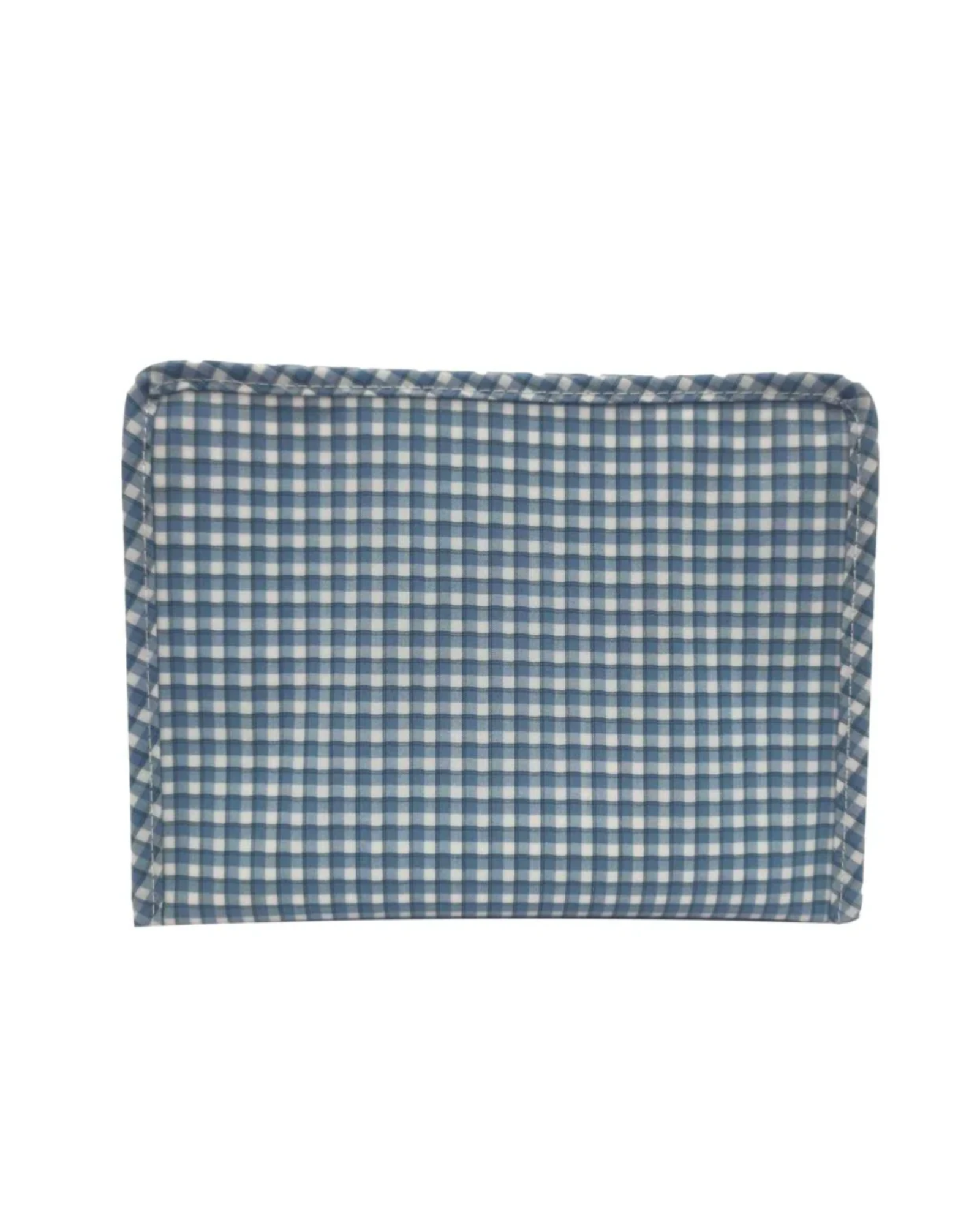 Roadie Large Zip Pouch- Rodeo Check Indigo