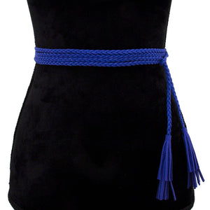 BRAIDED SUEDE BELT - Khaki