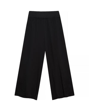 Crinkle Cotton Pant - Black