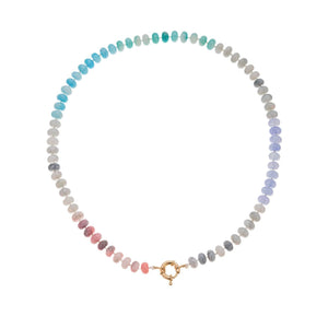 Natural Stone Semi-Precious Glass Mixed Necklace
