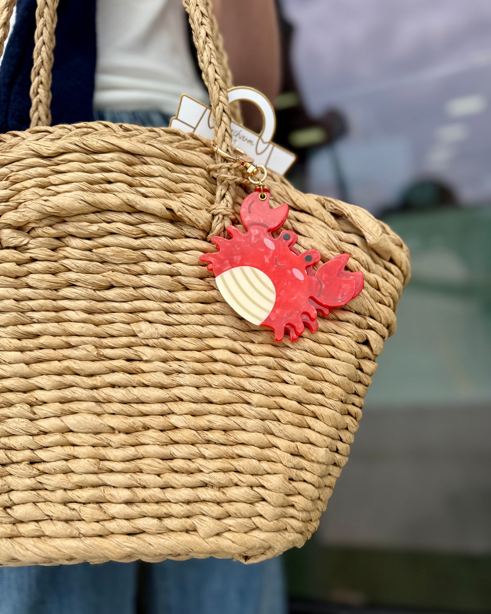 Crab Mirror Bag Charm