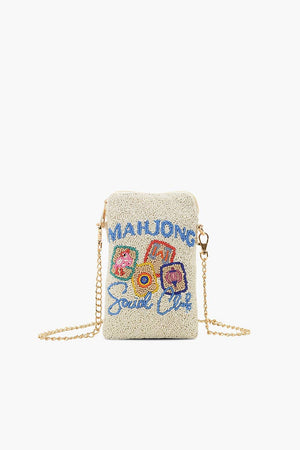 Mahjong Beaded Crossbody Bag
