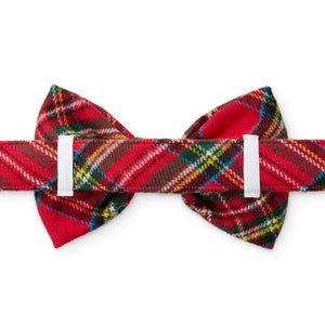 Tartan Plaid Flannel Holiday Dog Bow Tie