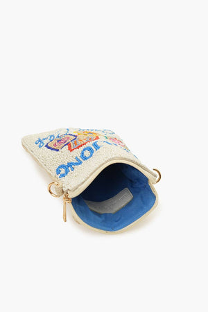 Mahjong Beaded Crossbody Bag