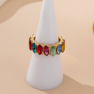 Rainbow Marquise Gem Eternity Band Ring | 80R224