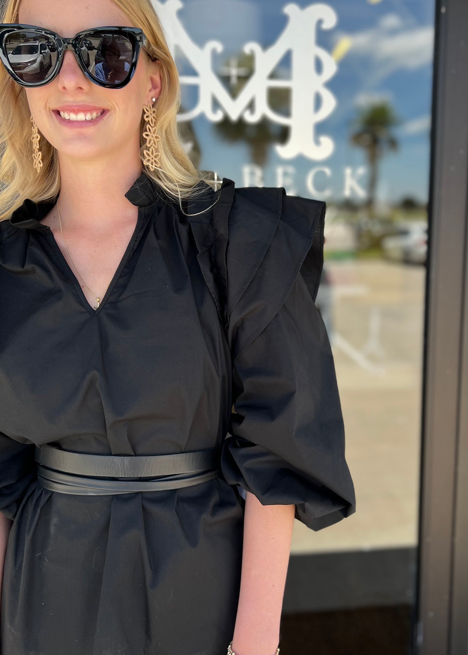 Skinny Wrap Belt - Black