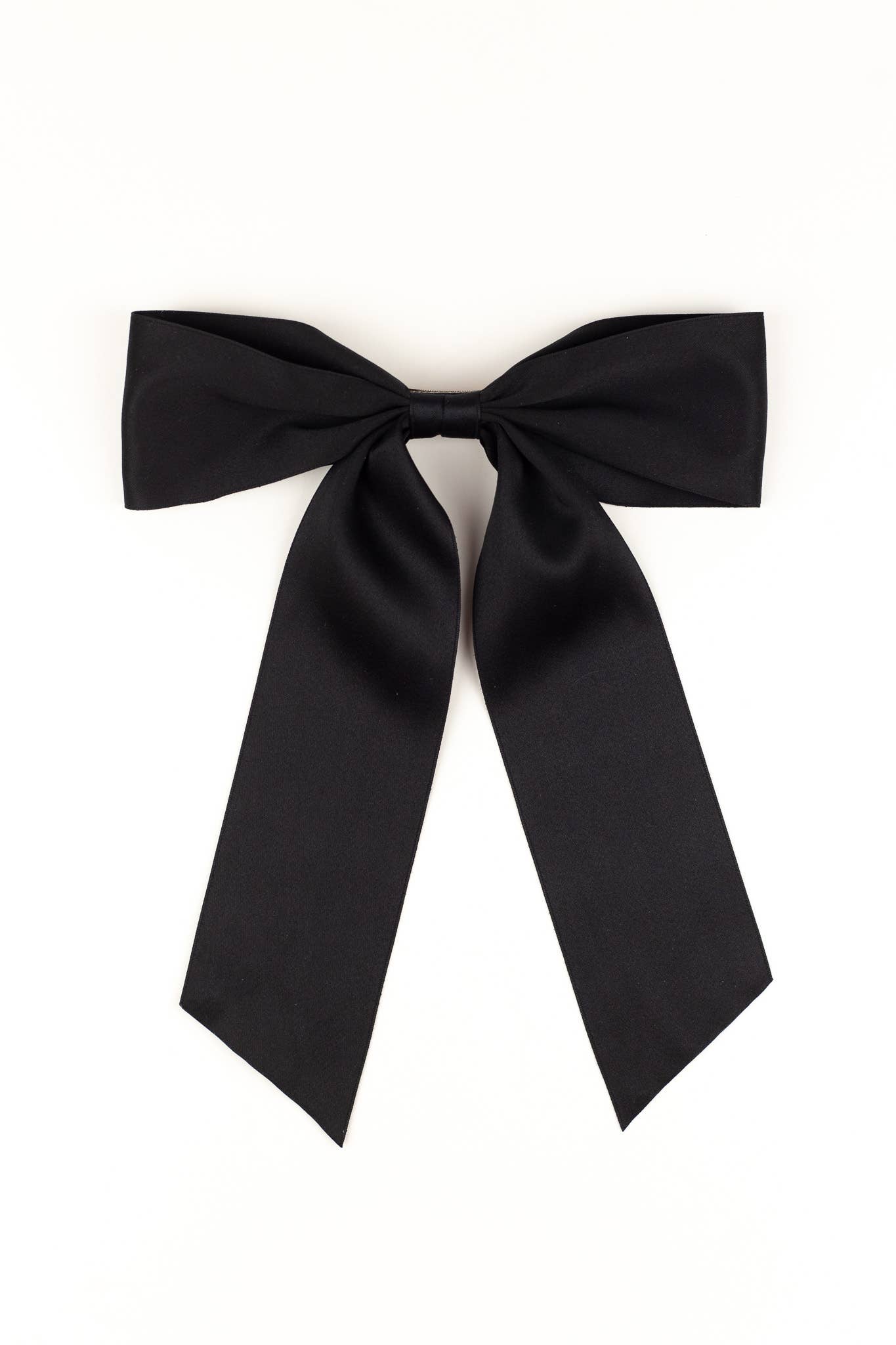 Oversized Matte Satin Bow Barrette