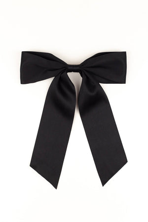 Oversized Matte Satin Bow Barrette