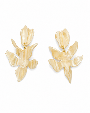 Flora Statement Earrings - Champagne Sparkle