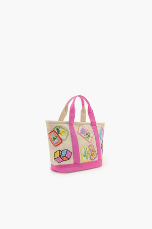 Mahjong Beaded Small Tote