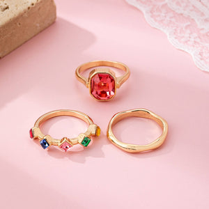 Rainbow Gemstone Organic Statement Ring | 80R238