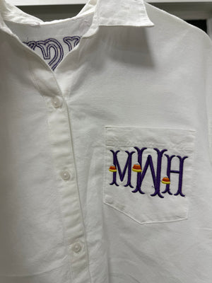Momster Embroidered Oxford