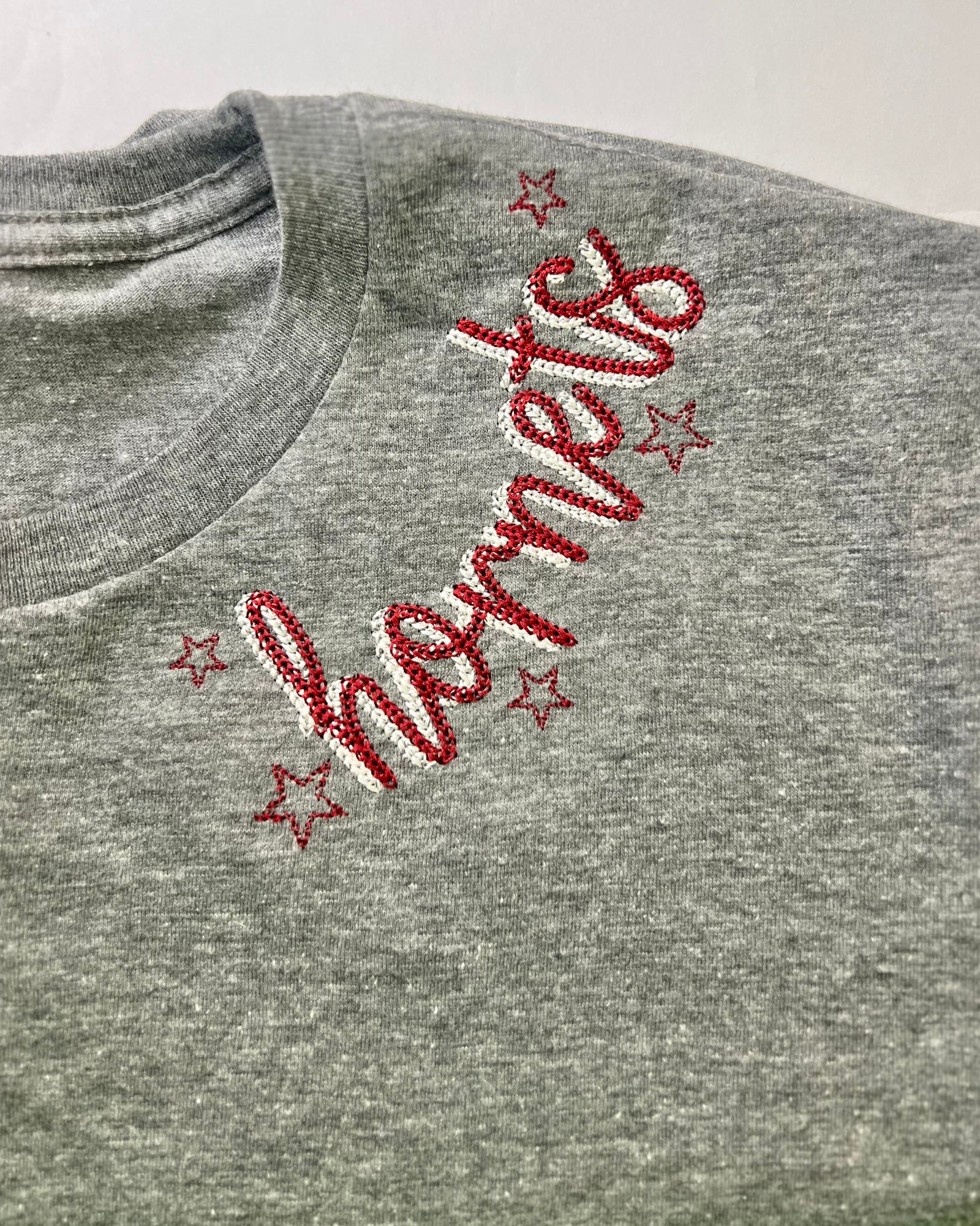 Custom Monogrammed Tee - Double Chain Font with stars