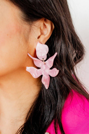 Flora Statement Earrings - Ballet Slipper