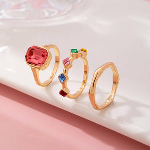 Rainbow Gemstone Organic Statement Ring | 80R238