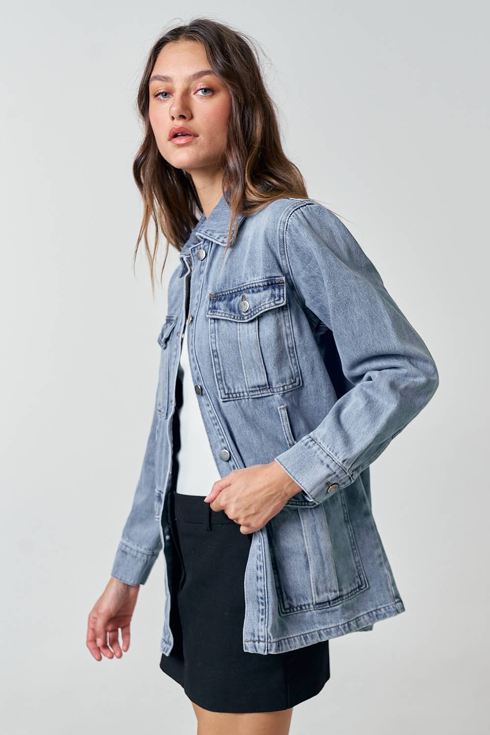 Belted Denim Jacket