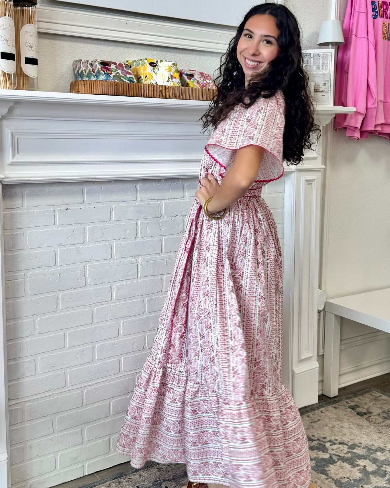 Floral Flutter Sleeve Maxi