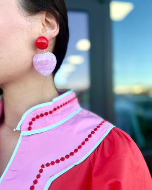 Scalloped Red Top