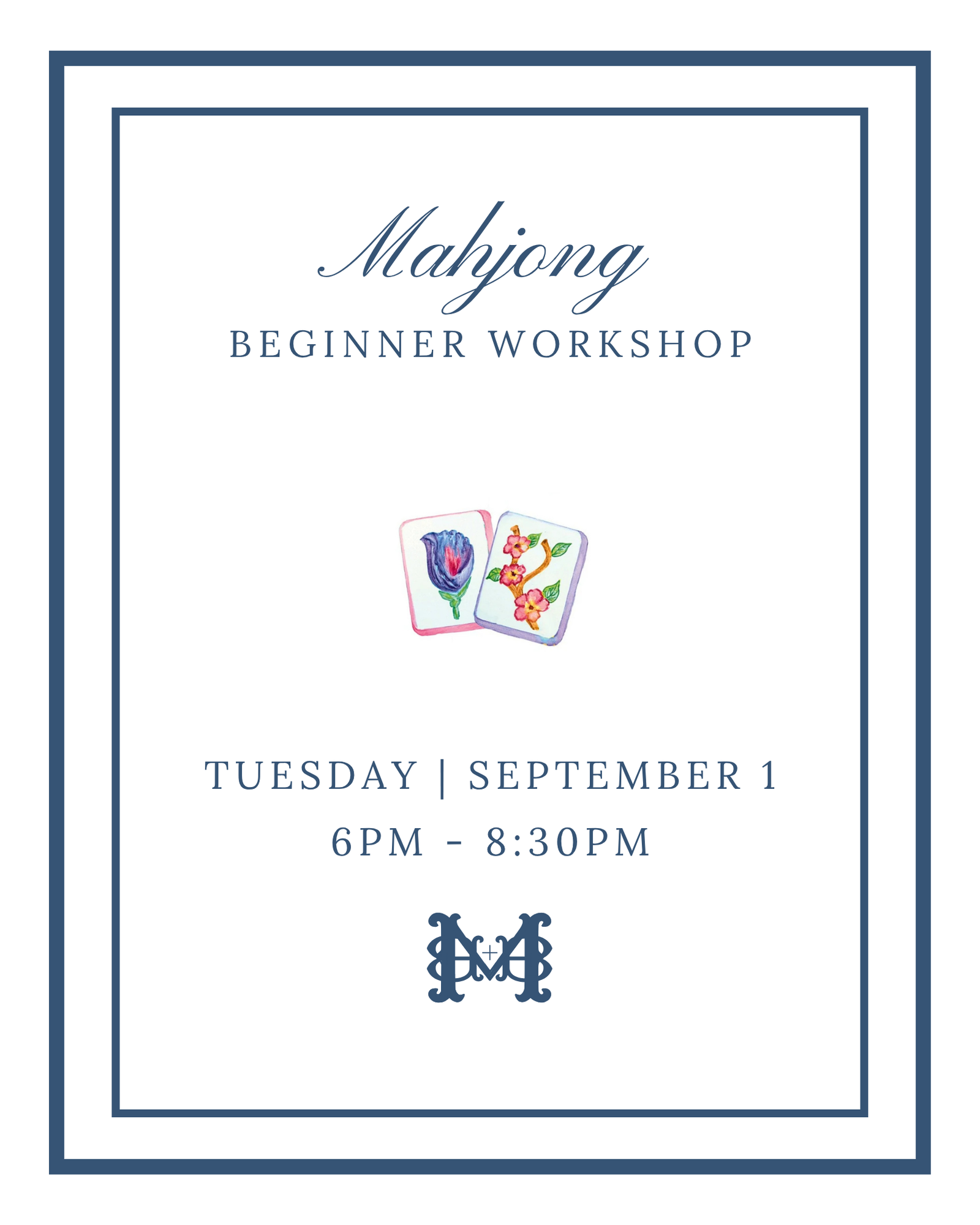 Beginner Mahjong Workshop - September 1