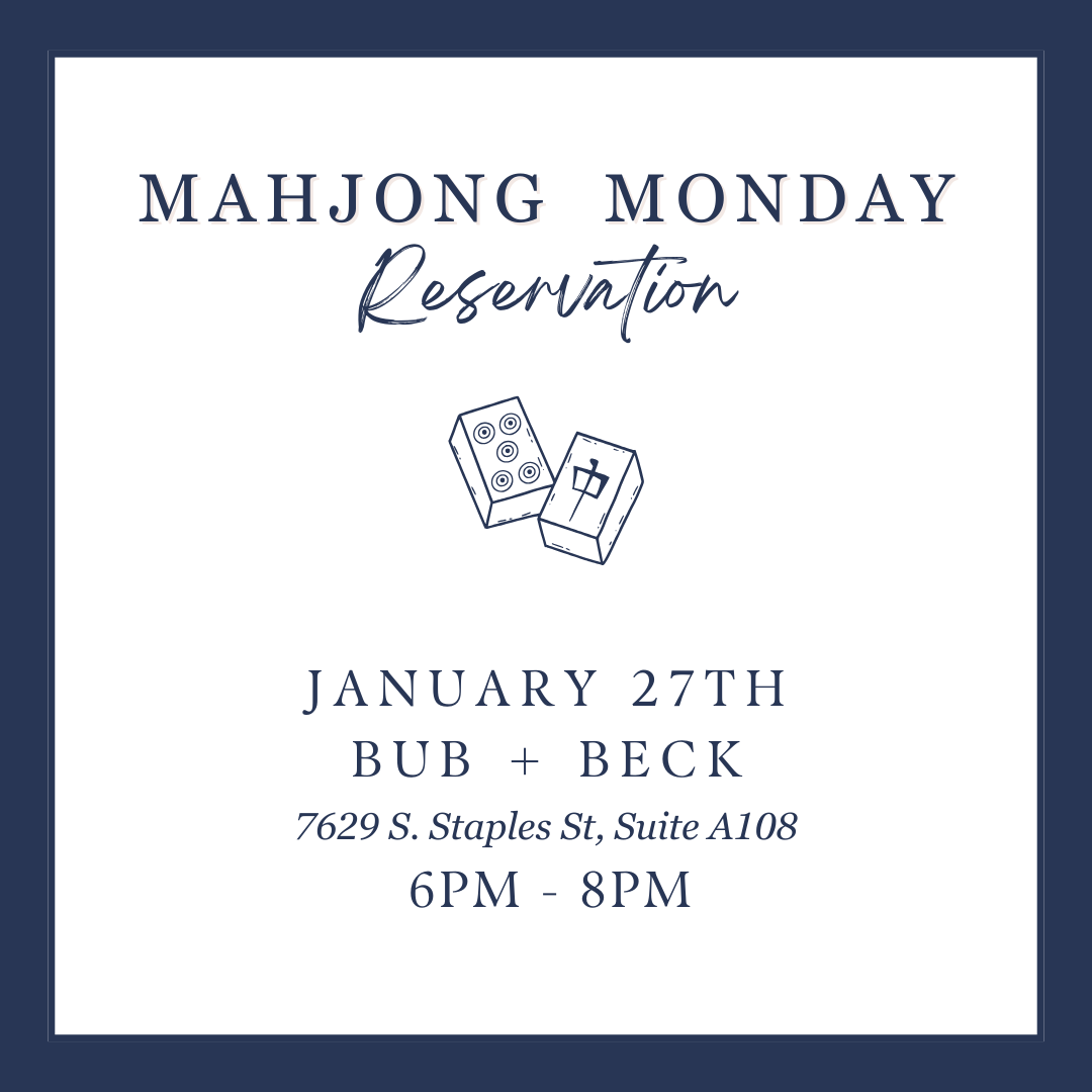 Mahjong Monday Reservation - January 13th