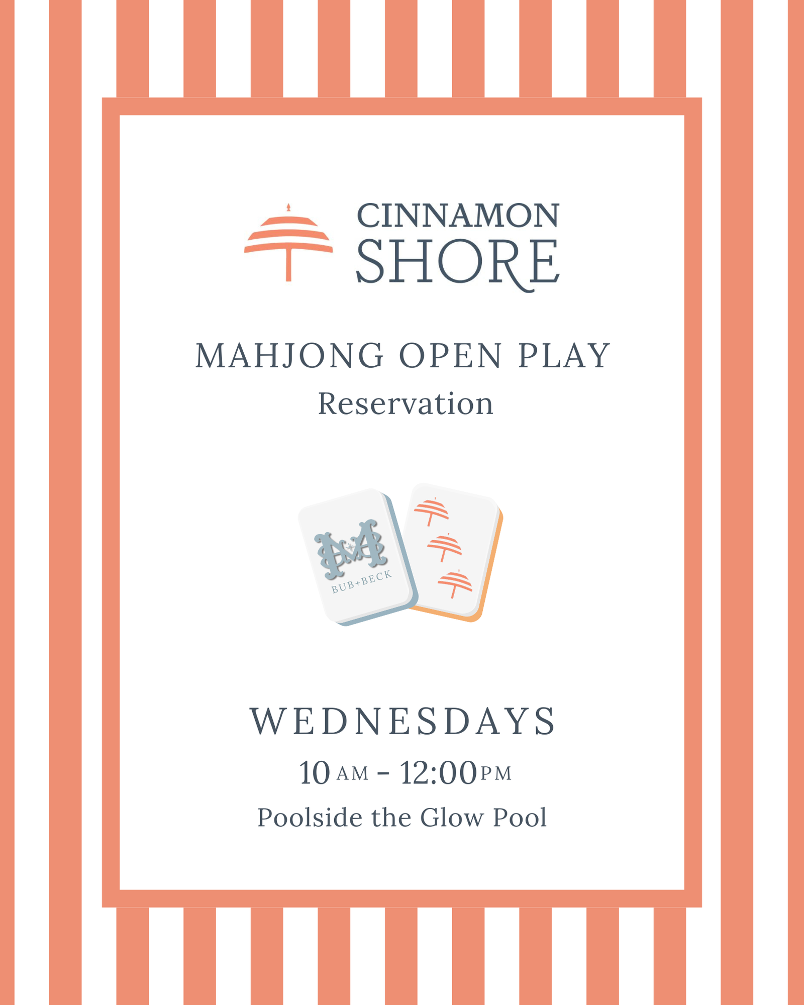 Mahjong Open Play | Cinnamon Shore