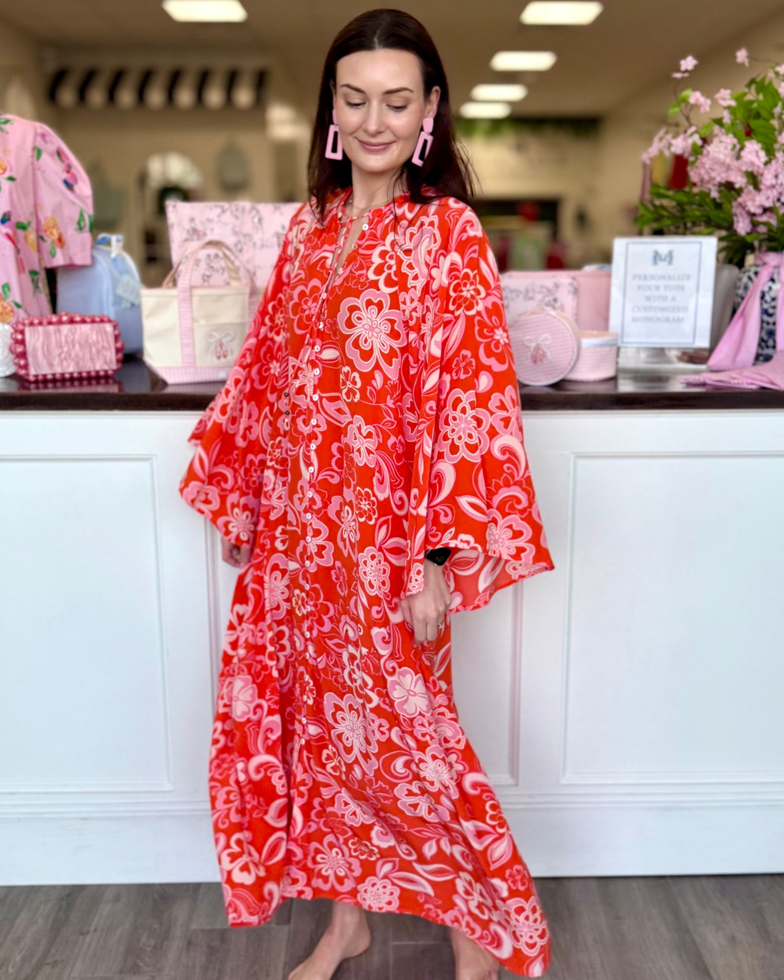 Retro Floral Kaftan