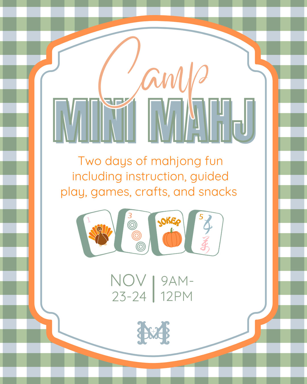 Camp Mini Mahj - Fall Session