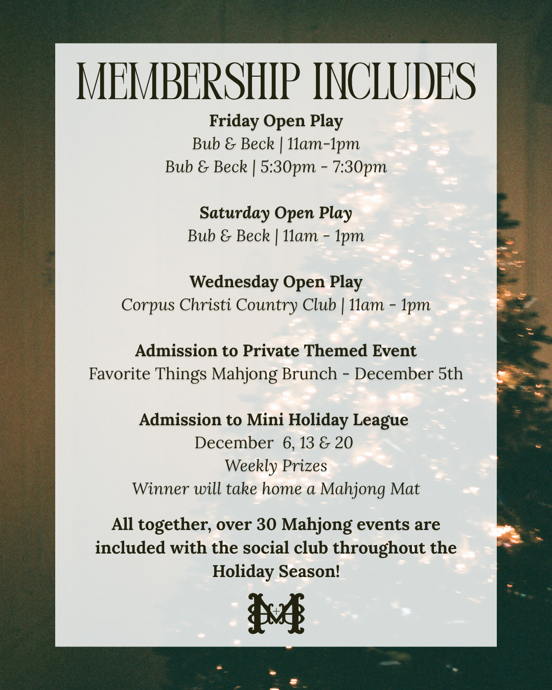 Mahjong Holiday Social Club
