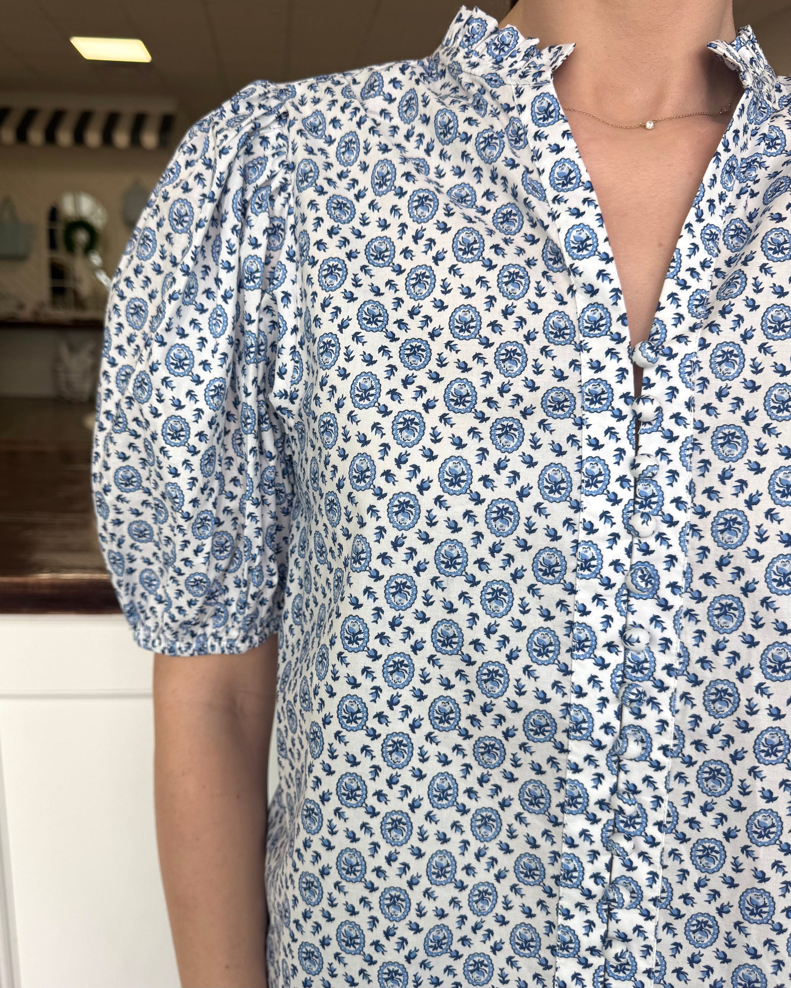 Blue Floral Spring top