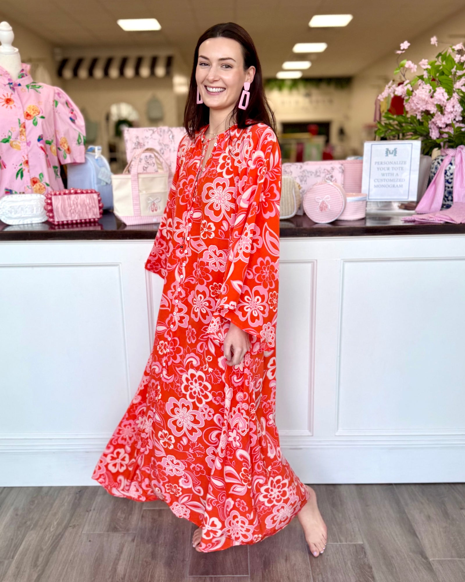 Retro Floral Kaftan