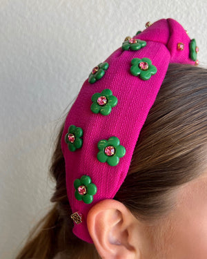 Magenta Floral Headband