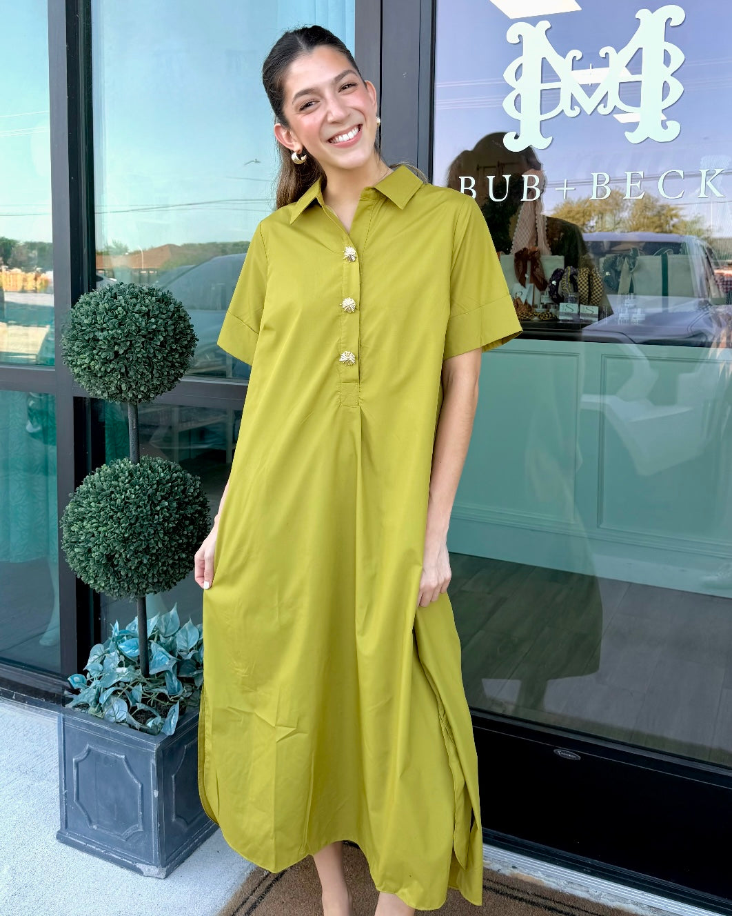Martini Olive Midi Dress