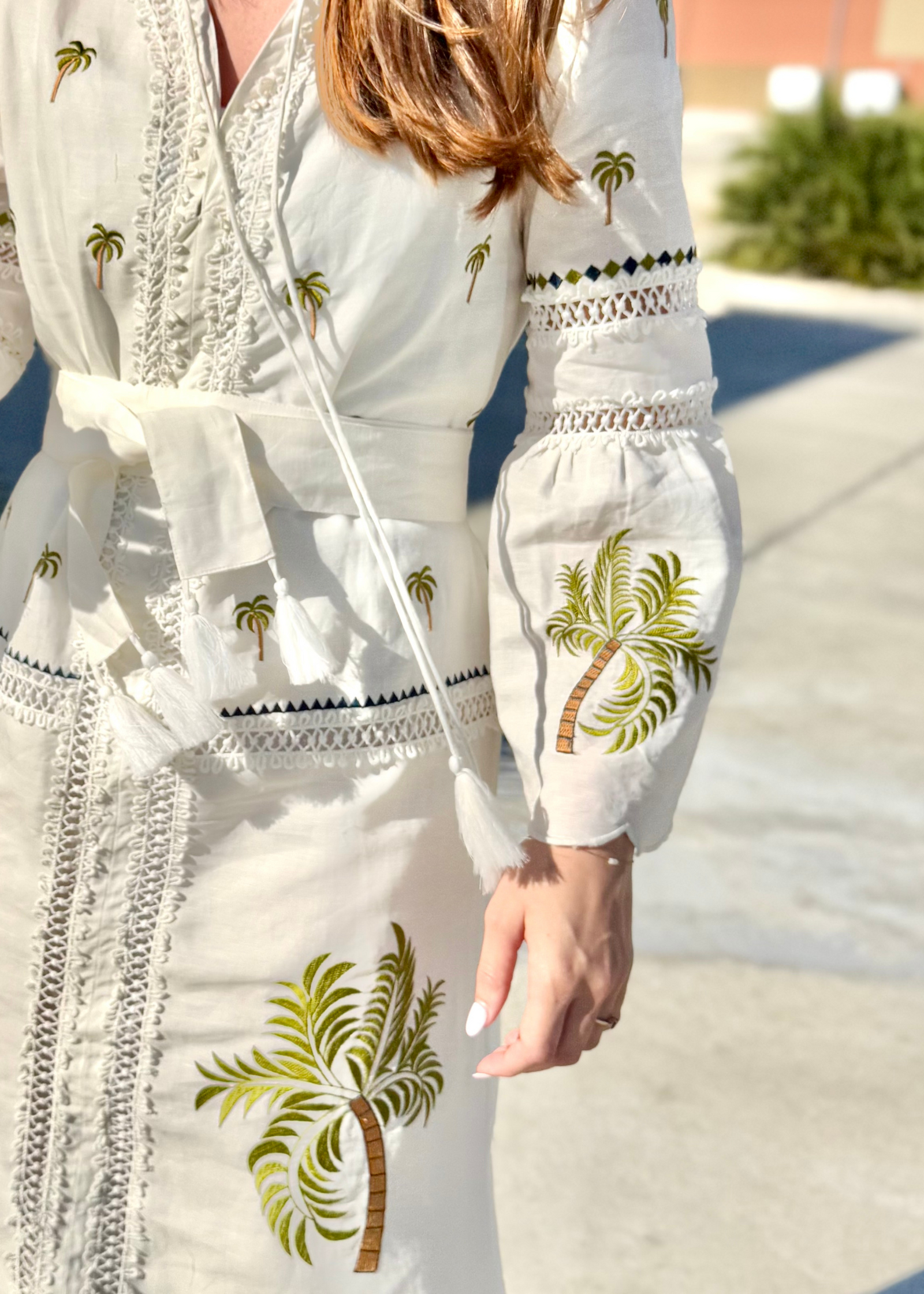 Tania Palm Maxi Dress