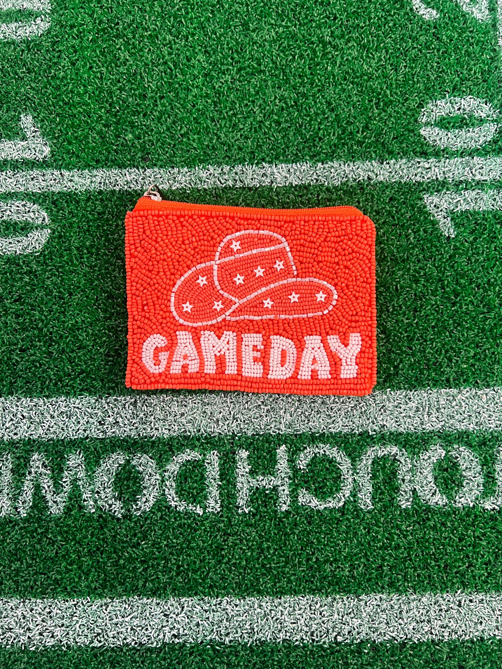 Small Orange Cowboy Hat Pouch