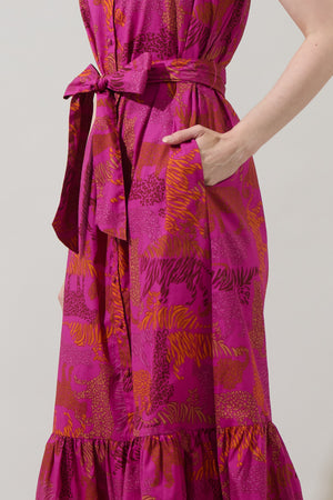 In The Jungle Cileah Collared Maxi Dress