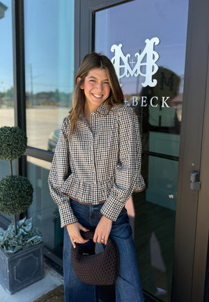 Fall Gingham Top