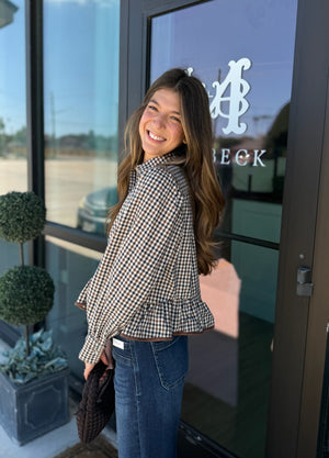 Fall Gingham Top