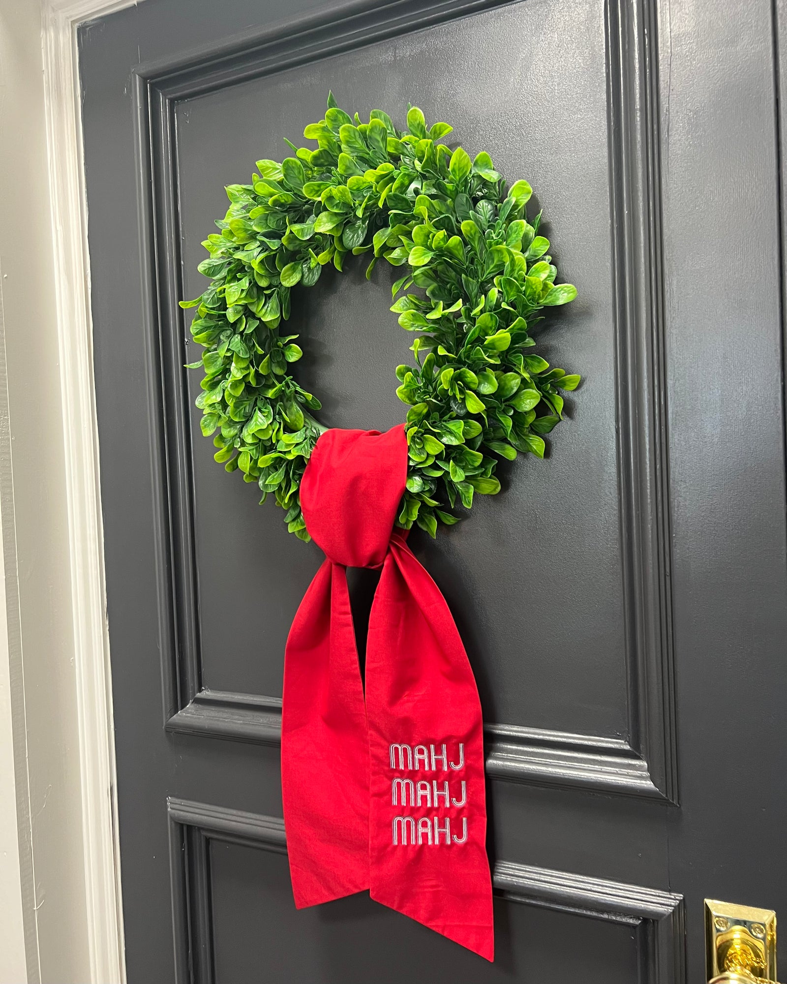 Red, White & Blue Embroidered Mahj Sash