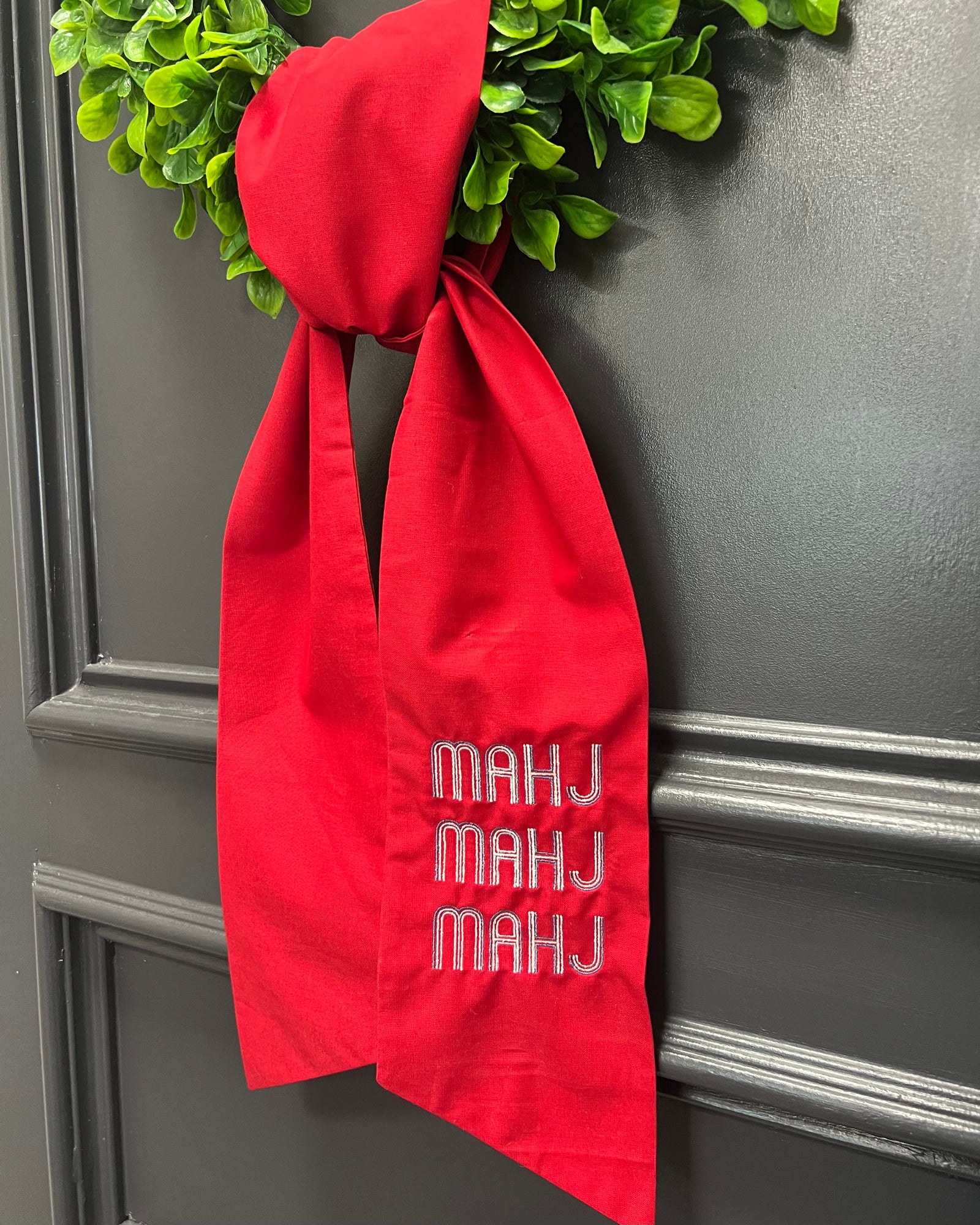 Red, White & Blue Embroidered Mahj Sash