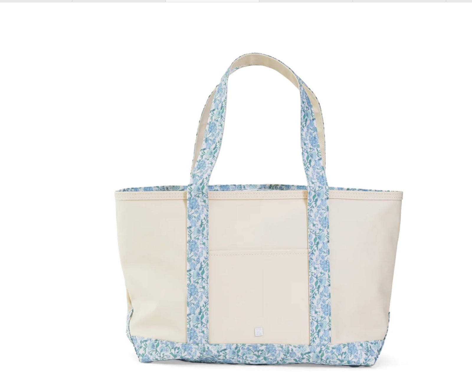 Medium Coated Tote- Hamptons Trim