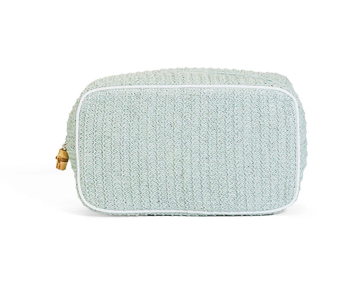 Coastal Straw Mint Go Glam Pouch